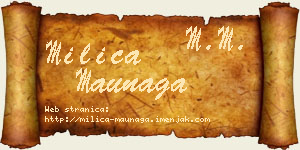 Milica Maunaga vizit kartica
